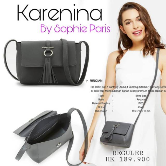 TAS SOPHIE PARIS MARTIN PROMO KARENINA GREY MAROON BLACKY ZATANA DELION NAMARA VEINE TAS IMUT KECIL