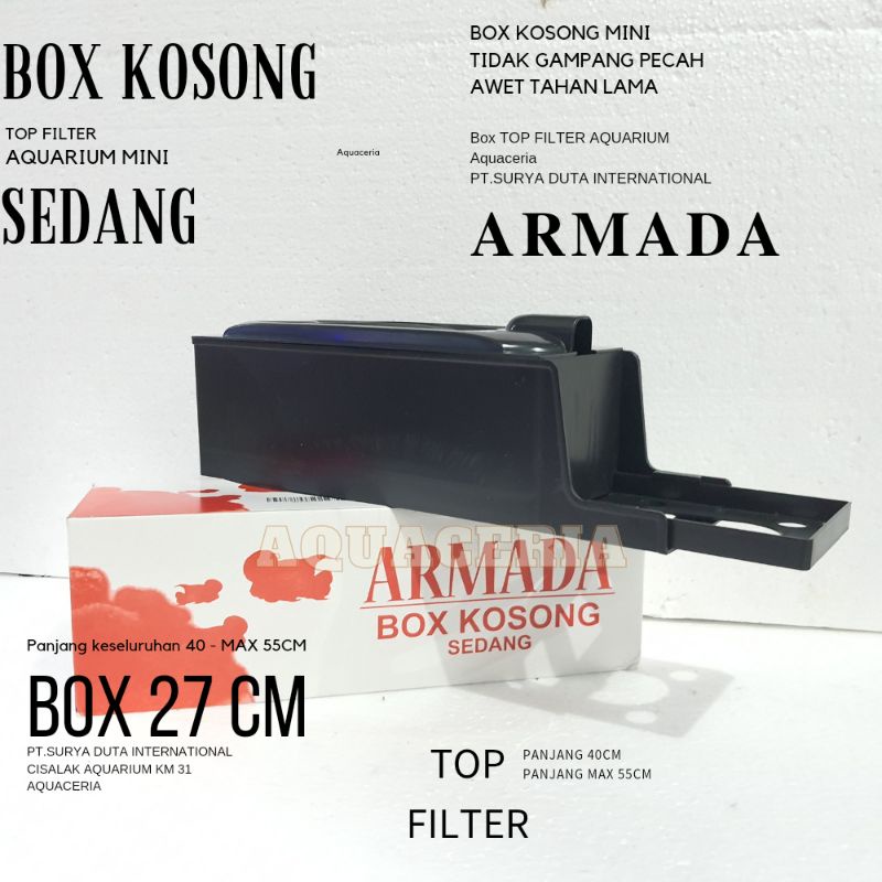 Top filter aquarium Box kosong sedang Filter box aquarium box nya saja