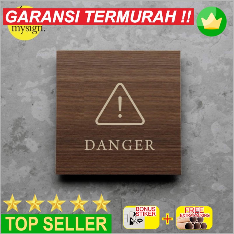 

Grosir Danger Berbahaya Sign Board Kayu Print Signage Label Nama Ruang Keren