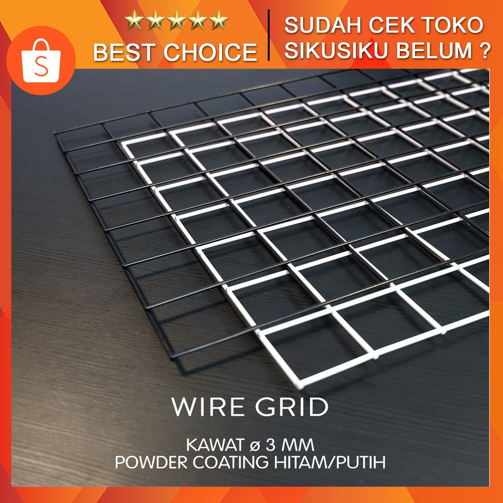 Wire Grid Mesh Wire Grid Wall 35X80CM Putih Kawat RAM Best Design and Quality Sikusiku Harga Promo