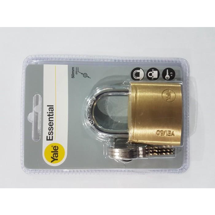 Padlock / Gembok Padlock Yale 50Mm / Yale 50 / Yale Essential 50 Ye1/50/126/1