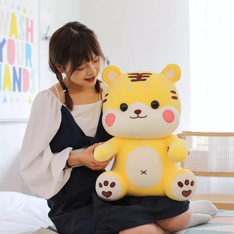 Boneka Kucing Macan Lucu Imut Terbaru Bahan Halus Dan Lembut Ukuran 35cm