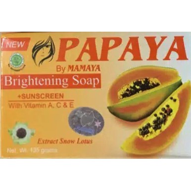 Sabun PAPAYA Brightening 135g | PAPAYA Collagen 135g by MAMAYA ( HARGA 96pcs =8250 )