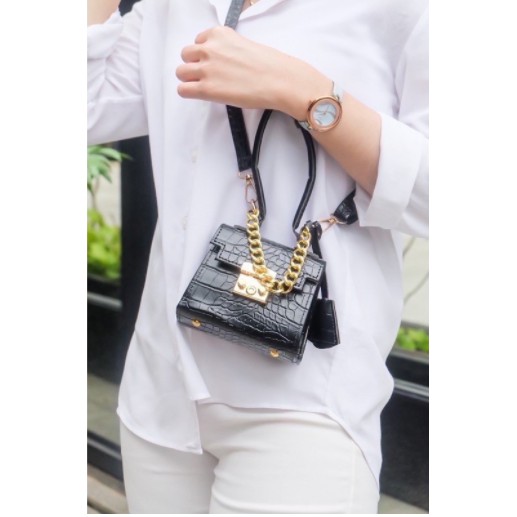 TAS VIRALL MINI BAG MICRO CROCO TAS KO MOON YOUNG