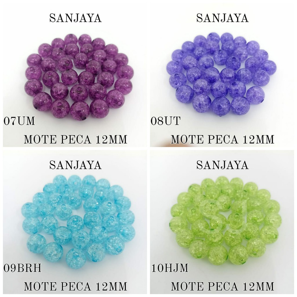 MOTE PECA / MANIK PECA / MANIK BULAT / MANIK PECA BULAT / MOTE PECA BULAT 12MM