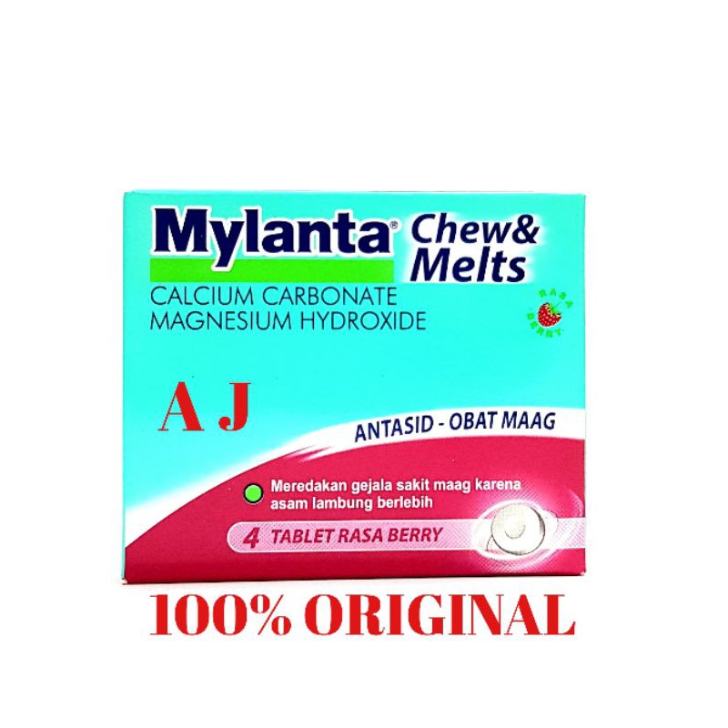Mylanta Chew & Melts - Obat Sakit Maag (Rasa Berry)