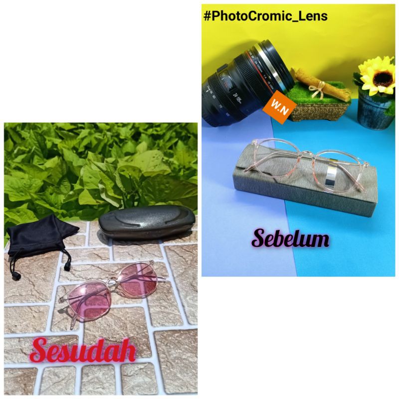 TERLARIS Kacamata Lensa Photocromic II Unisex Kacamata Photocromic Wanita Kacamata Photocromic Pria 