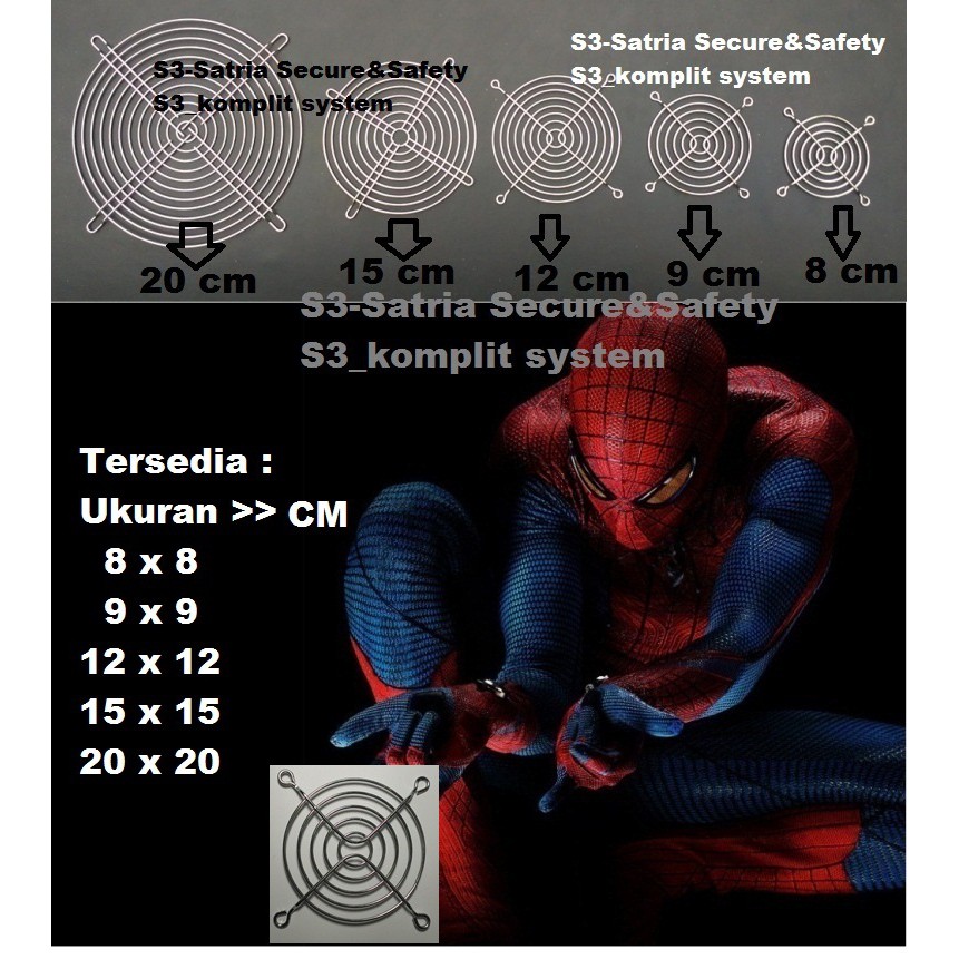 8 CM GRILL FAN / RAM FAN / TUTUP KIPAS FAN 8cm x 8cm