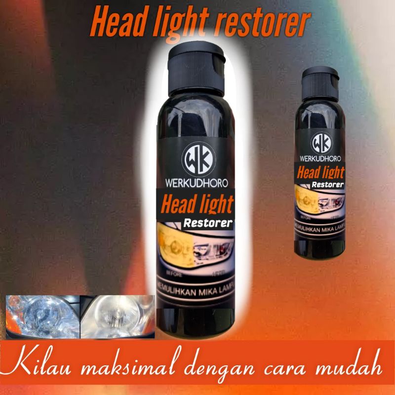 Pengkilap mika lampu mobil headlight restored polis mika