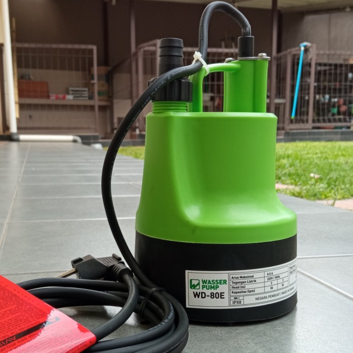 WASSER WD-80 E Mesin Pompa Celup Air Bersih / Pompa Kolam Tipe WD-80E / Summbersible Pump