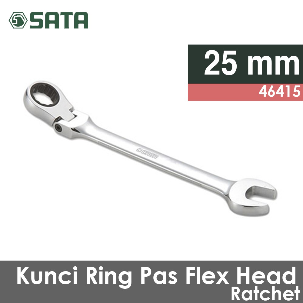 Flex Head Ratcheting Ring Pas 25 mm 46415 SATA TOOLS