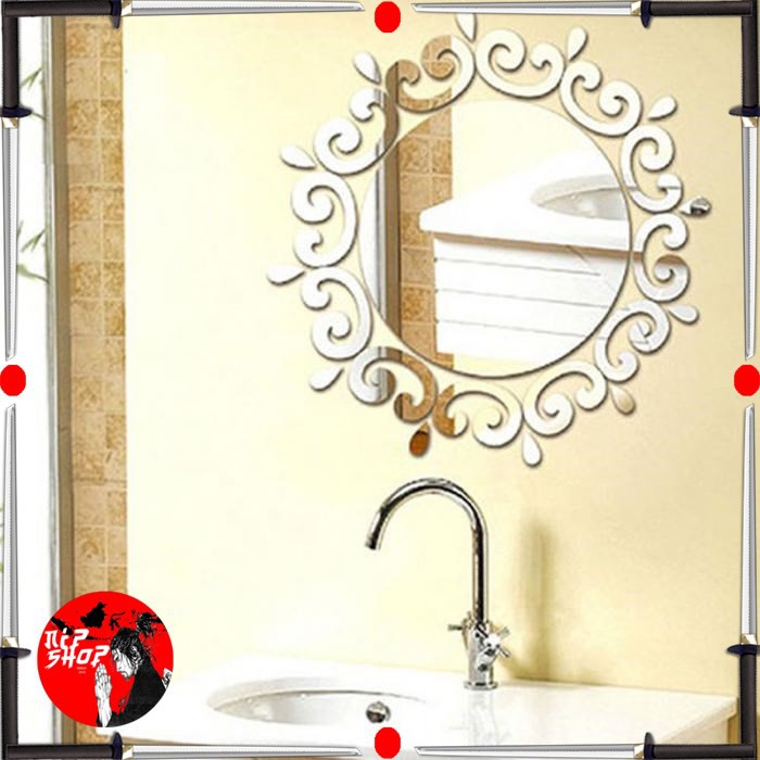 Sticker Dekorasi Dinding European Style Mirror Acrylic 1 PCS