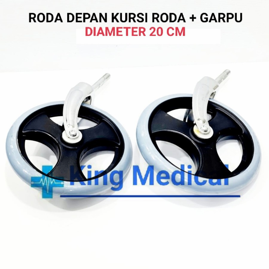 Roda Depan Kursi Roda Travelling Travel + Garpu