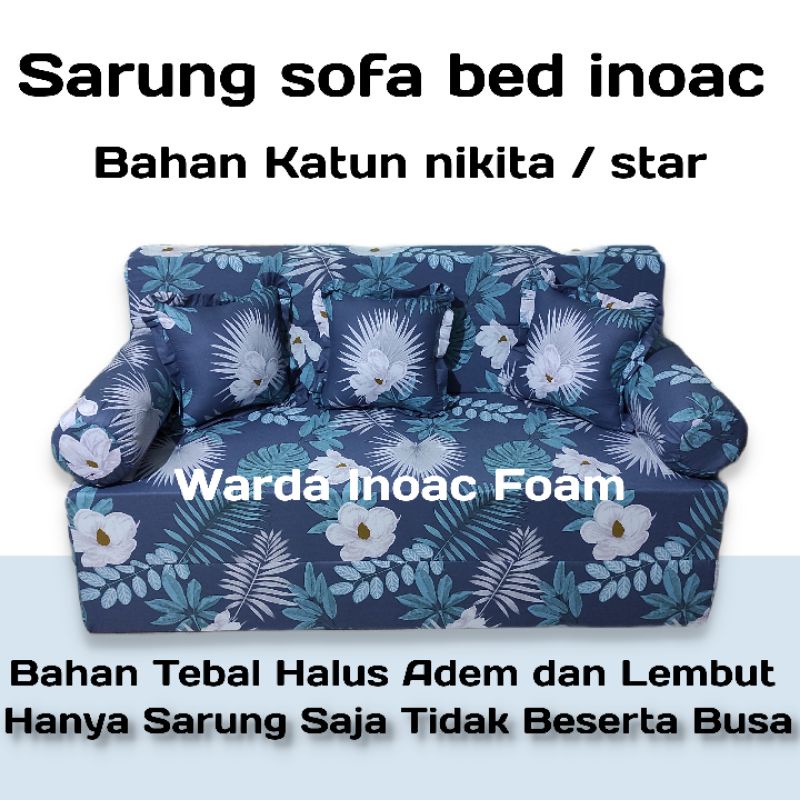 Sarung Sofabed Inoac bahan Nikita dan Star Sprei Sofa Bed Sprei Resleting Sofabed
