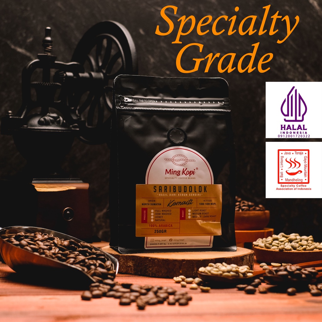 

bubuk kopi biji kopi arabika Komasti 250 g specialty ming kopi