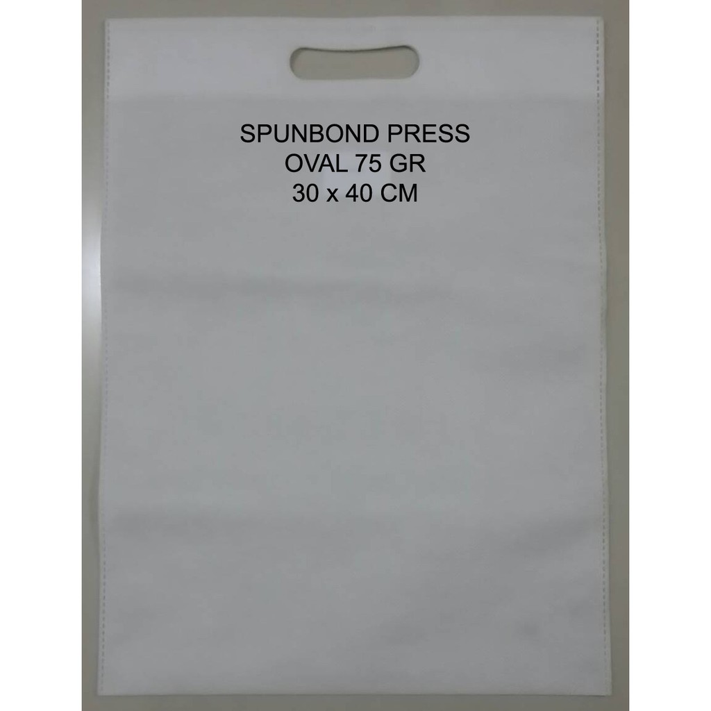 

[LUSIN] Tas Kain Press Spunbond 75 gsm Oval Polos Uk 30 x 40cm