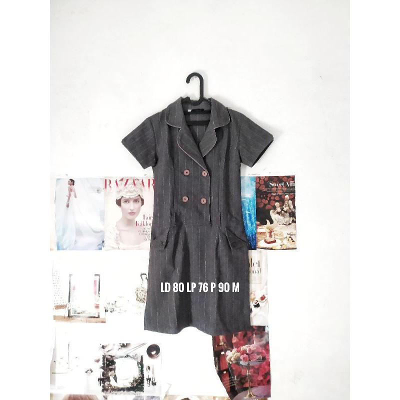 Vintage Dress alaala Jepang / Dress Kantor / Dress Resmi / Dress Korea / Dress Kantor Jepang