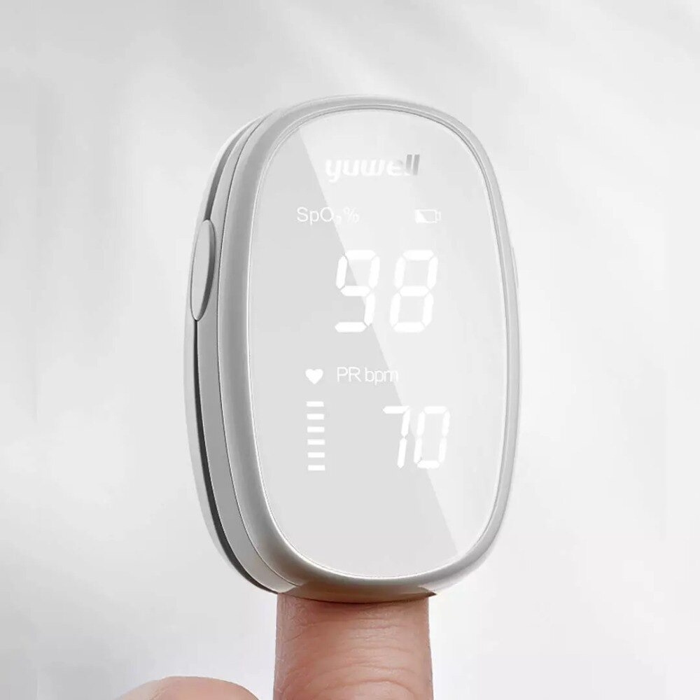 Yuwell Alat Pengukur Detak Jantung Kadar Oksigen Fingertip Pulse Oximeter YX102 PUTIH