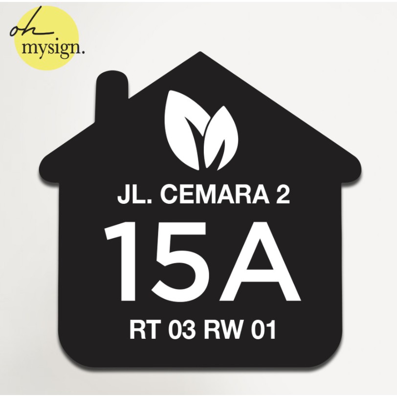 

MilL Custom Nomor Rumah Akrilik Timbul Plat Nomor Acrylic Bagus 20x20