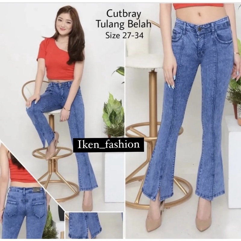 CELANA JEANS WANITA CUTBRAY HIGHWAIST FLORIDA &amp; VICTORIA //  CELANA JEANS WANITA KEKINIAN