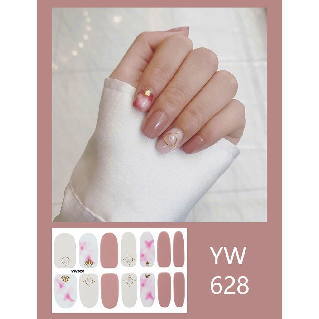 Stiker kuku Nail art Waterproof sticker Part 6 stiker (14 pcs) sticker Kuku nail art