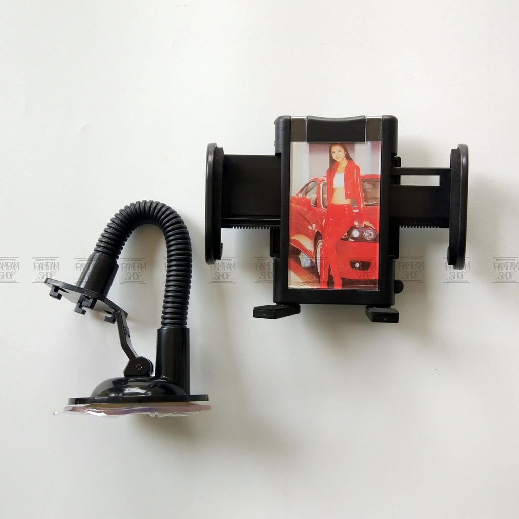 Universal Car Holder Gantungan Pajangan Handphone GPS Gadget Pada Mobil Kuat Kokoh Bahan Besi