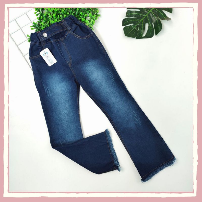 Celana Jeans Anak Kaira Cutbray Rawis 6-10 Tahun Laurakidshop