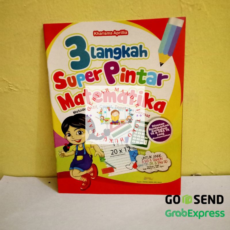 Buku Anak 3 Langkah Super Pintar Matematika untuk PAUD TK dan Pra SD