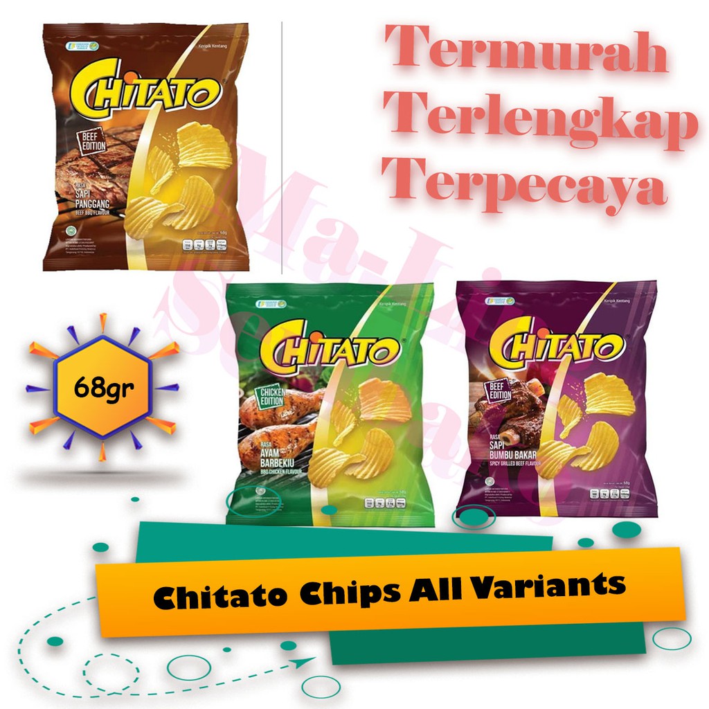 

CHITATO SNACK POTATO CHIPS ALL VARIAN 68GR Snack, Makanan Ringan, Makanan, Cemilan, Snack Kentang,