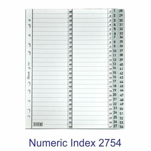 

Paper | Divider Numeric Index Weekly 1 - 54 Bambi Murah Baru