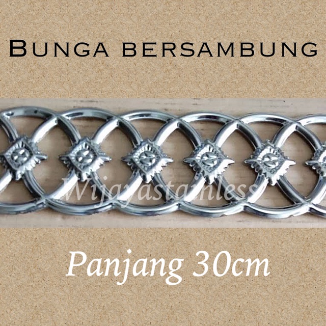 BUNGA BERSAMBUNG STAINLESS STEEL ORNAMEN AKSESORIS PAGAR STENLIS