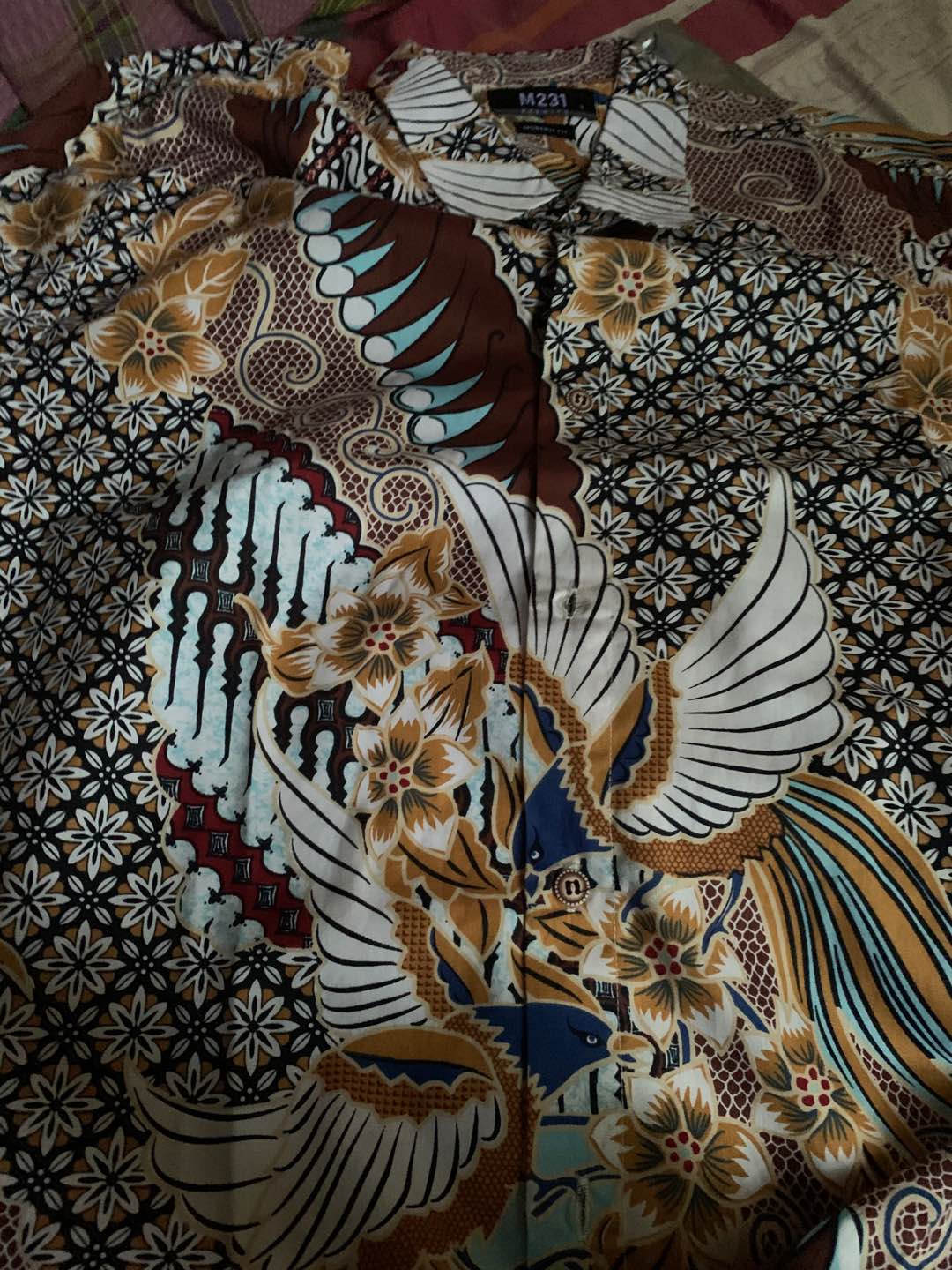 M231 Kemeja Pria Batik Panjang Coklat 1423a