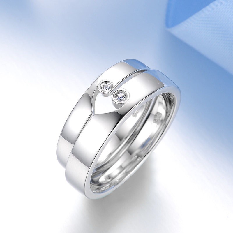 Cincin Kawin Silver 925 Emas Perak Kawin Ring Murah Sepasang Wanita Lamaran Nikah Asli Tunangan Silv