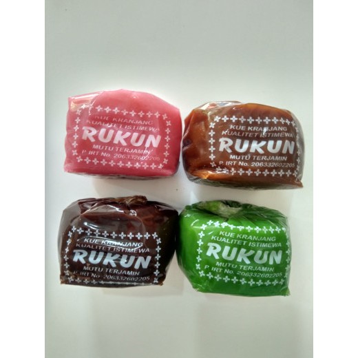 

Kue Keranjang RUKUN Rasa Original, Cacao, Pandan, Strawberry