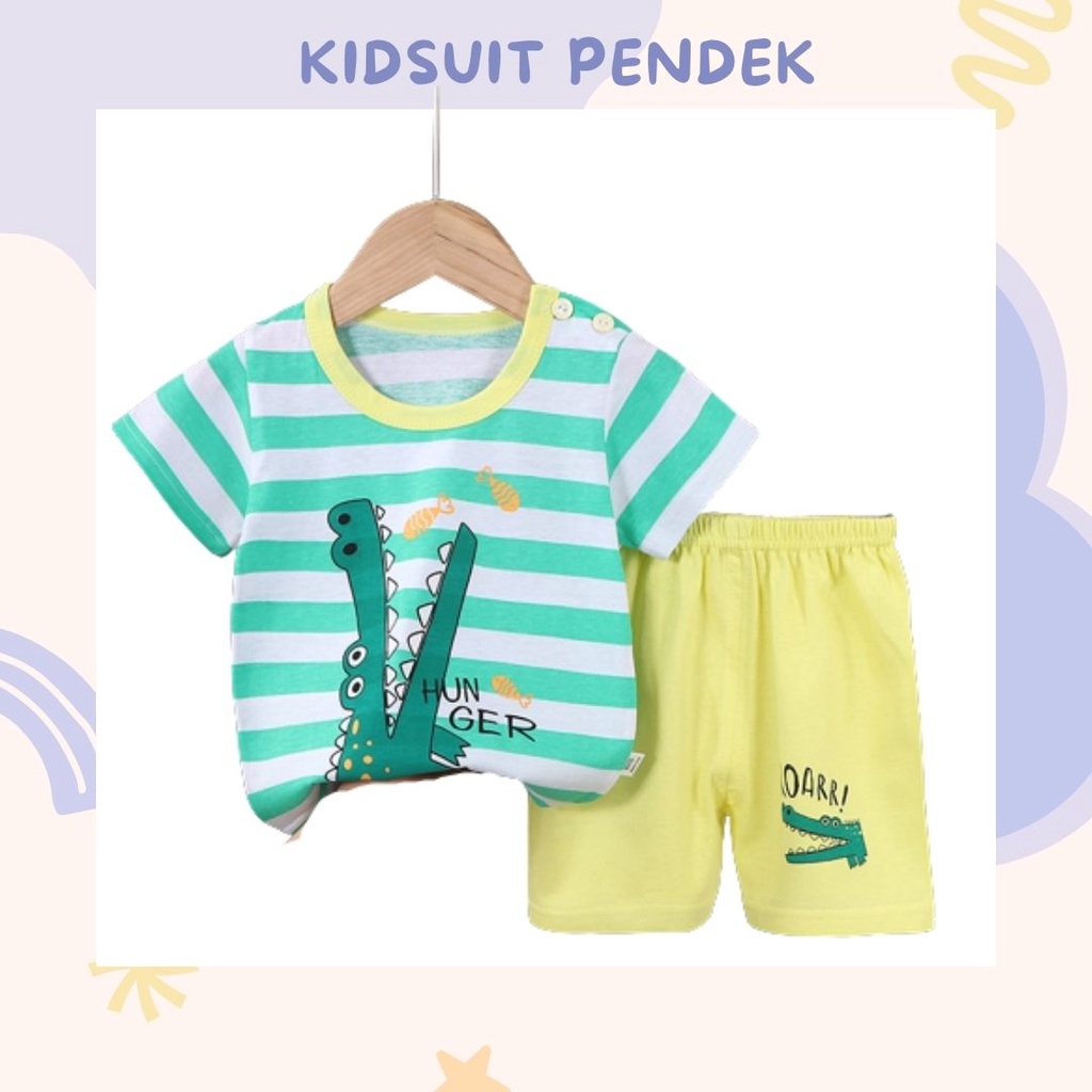 HappyOliver KIDS SUIT PENDEK Setelan Anak Bahan Kaos Lengan + Celana Berkualitas Import ebv cewek new10