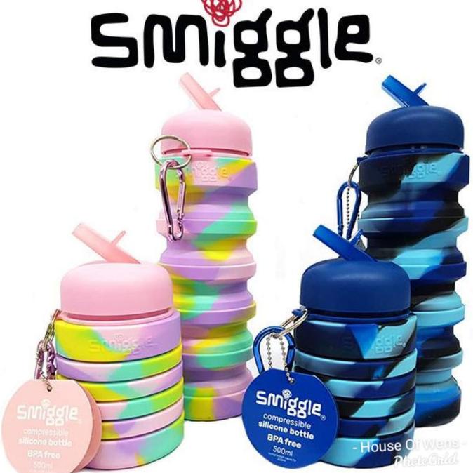 SMIGGLE SQUASH SILICONE BOTTLE - BOTOL MINUM SMIGGLE