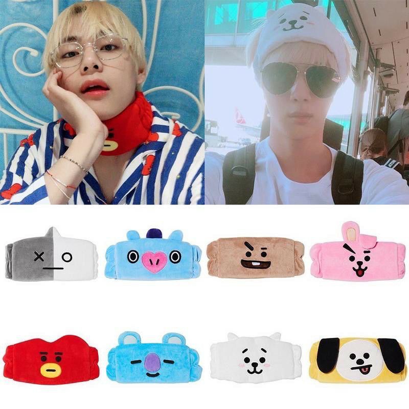 Bando Motif Karakter BT21 Bandana K-POP BT21 Cute Import Army Bangtan Boys