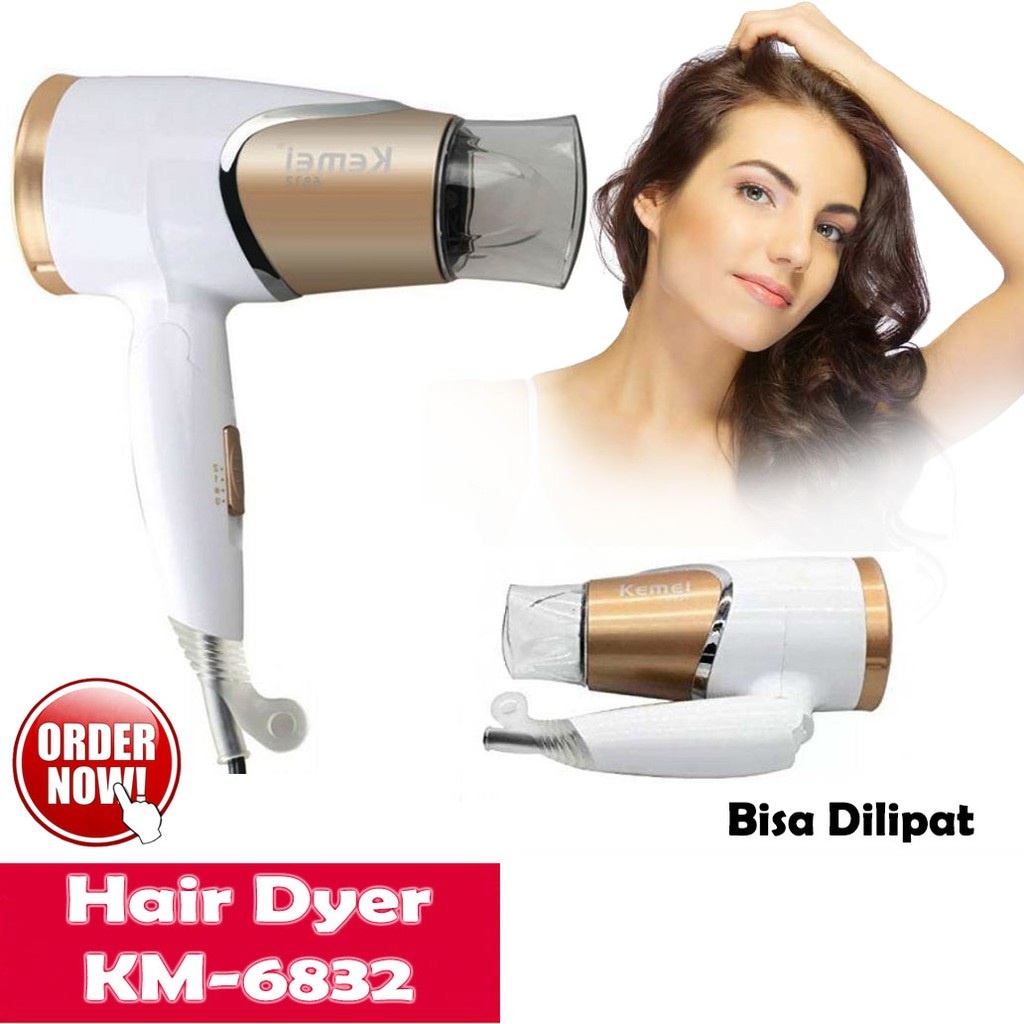 BEAUTY JAYA - Bisa COD - Hair Dryer KEMEI KM 6832/KM-6832 Professional Hairdryer Lipat Pengering Rambut