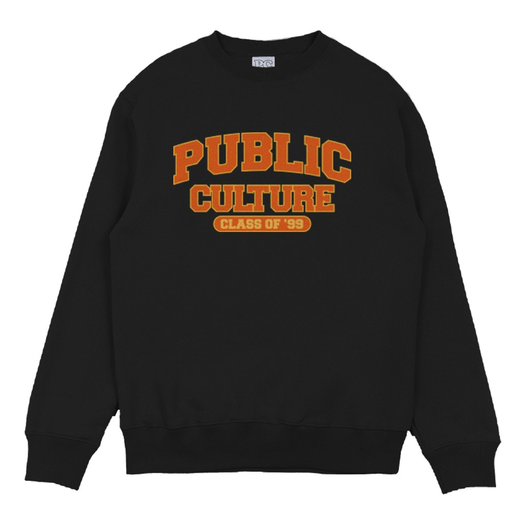 Public Culture - College Sweater - Black