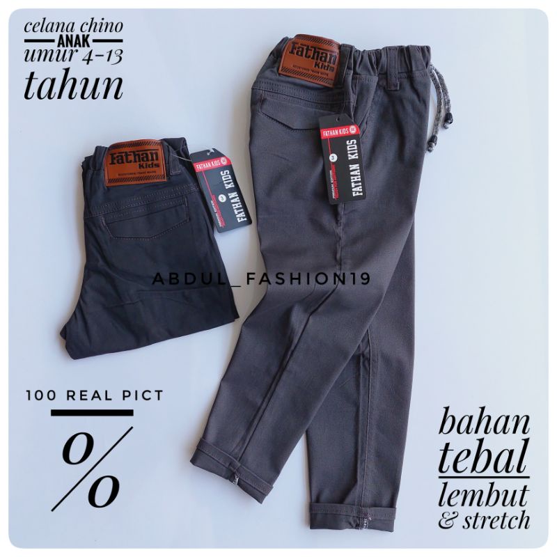 Celana Chino Panjang Anak laki laki 4-13 tahun Bahan Katun Celana Chino Anak Cinos Anak Chinos anak