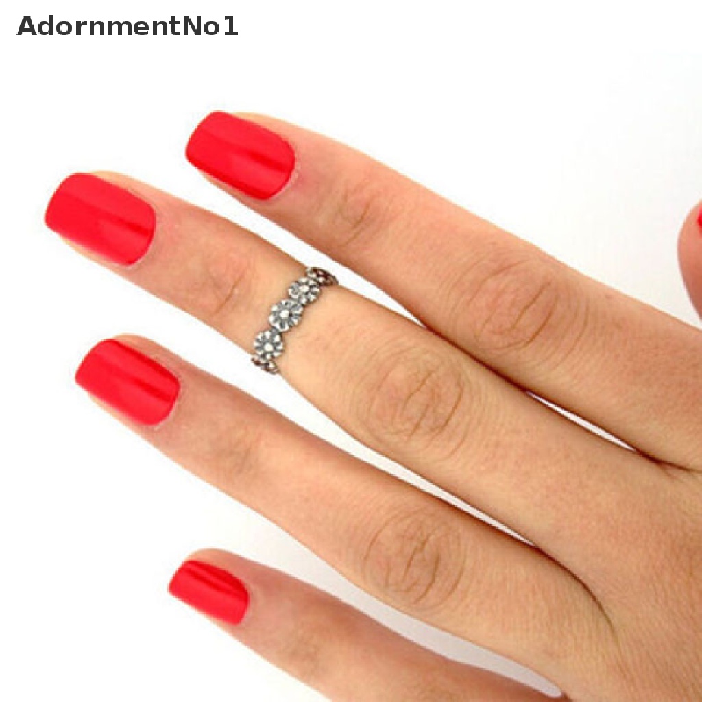 (AdornmentNo1) Cincin Jari Kaki Lapis Silver 925 Adjustable Untuk Perhiasan Wanita / Pantai