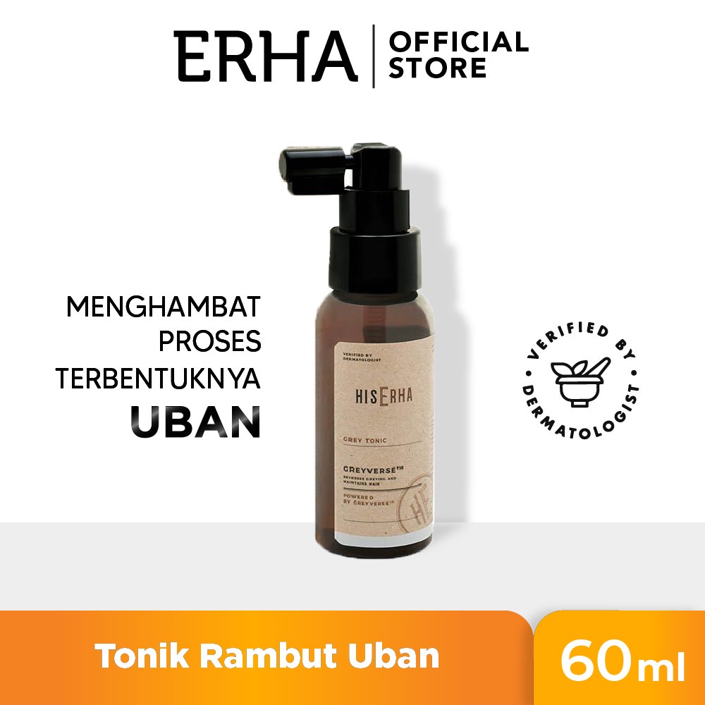 HISERHA Grey Tonic 60ml - Tonic Rambut Anti Uban