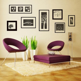 WALL STICKER BINGKAI FRAME MONOCHROME MINIMALIS 