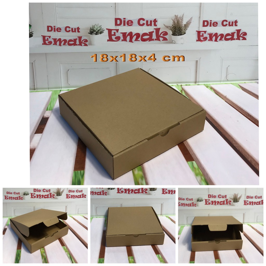 

kardus uk.18x18x4 cm kotak box karton Die Cut