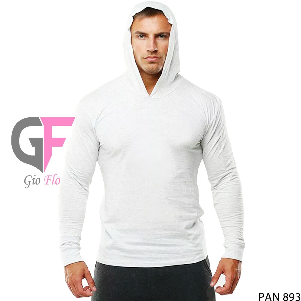 GIOFLO Baju Cowok Kaos Panjang Distro Kekinian White / PAN 893