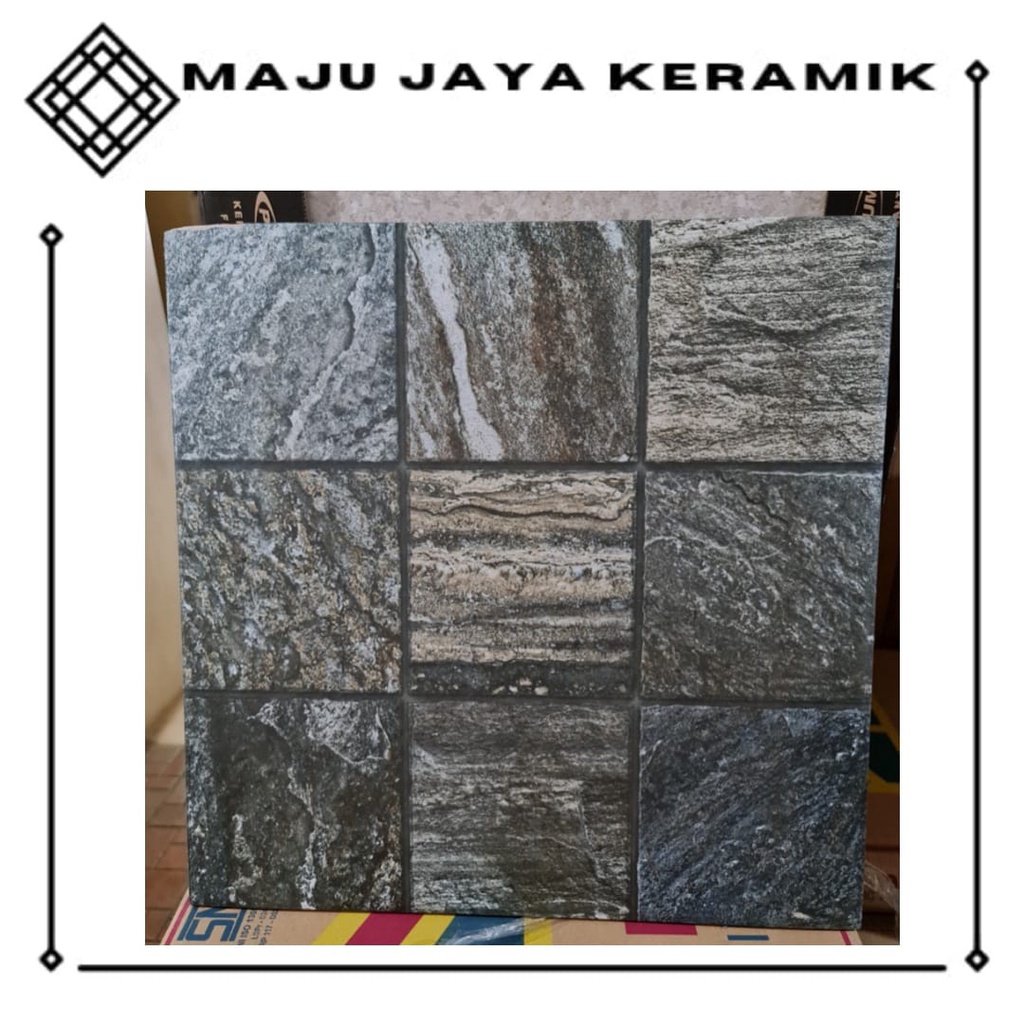 Keramik Lantai 40x40 Matte Kasar Motif Batu | Keramik Lantai Taman 40x40 | Keramik Teras Kasar 40x40