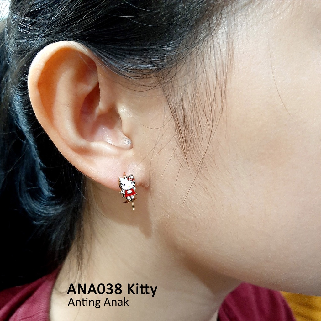 Anting Anak Kitty Perhiasan Fashion Import Gold Plated Jewelry Anti Karat ANA037 GTHM