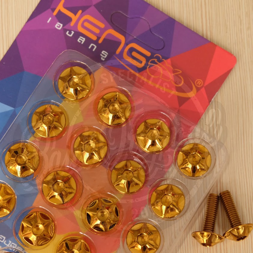 baut probolt star 6x20 gold drat 10 panjang 2cm original heng big head payung