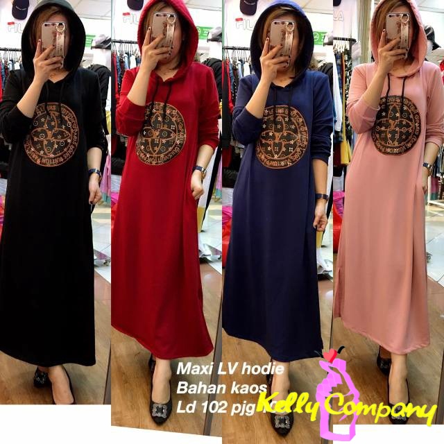 KC MAXI LV HOODIE XL BABYTERY / MAXI DRESS WANITA