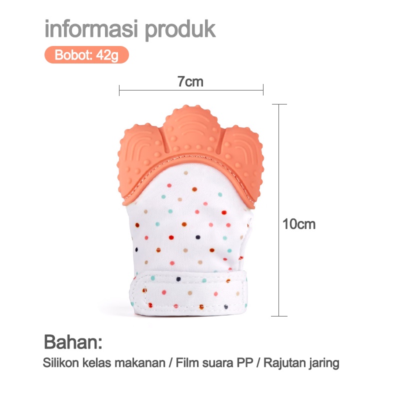 Teether bayi/NEW PRODUCT Sarung Tangan Teether Bayi/Mitten Baby Glove Teether/Sarung tangan baby teether L158